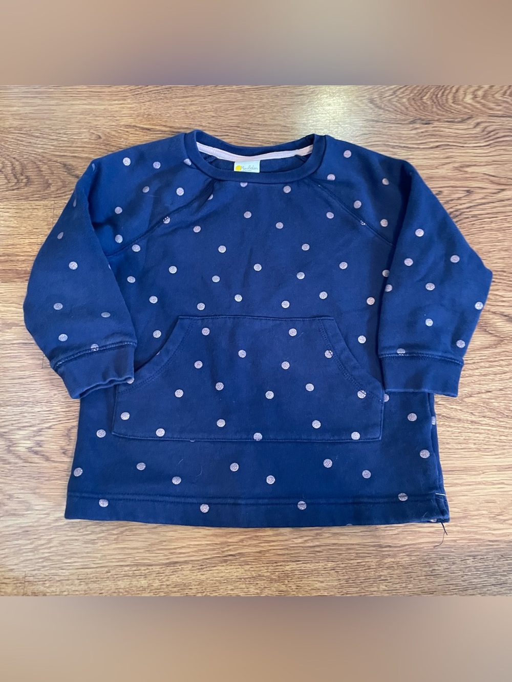 Mini Boden Polka Dot Navy Kids Sweatshirt